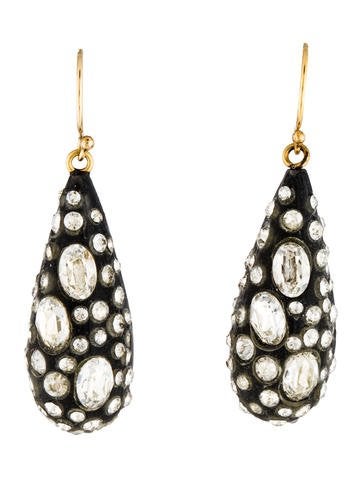 <b>Alexis Bittar</b> Crystal Encrusted Lucite Drop Earrings