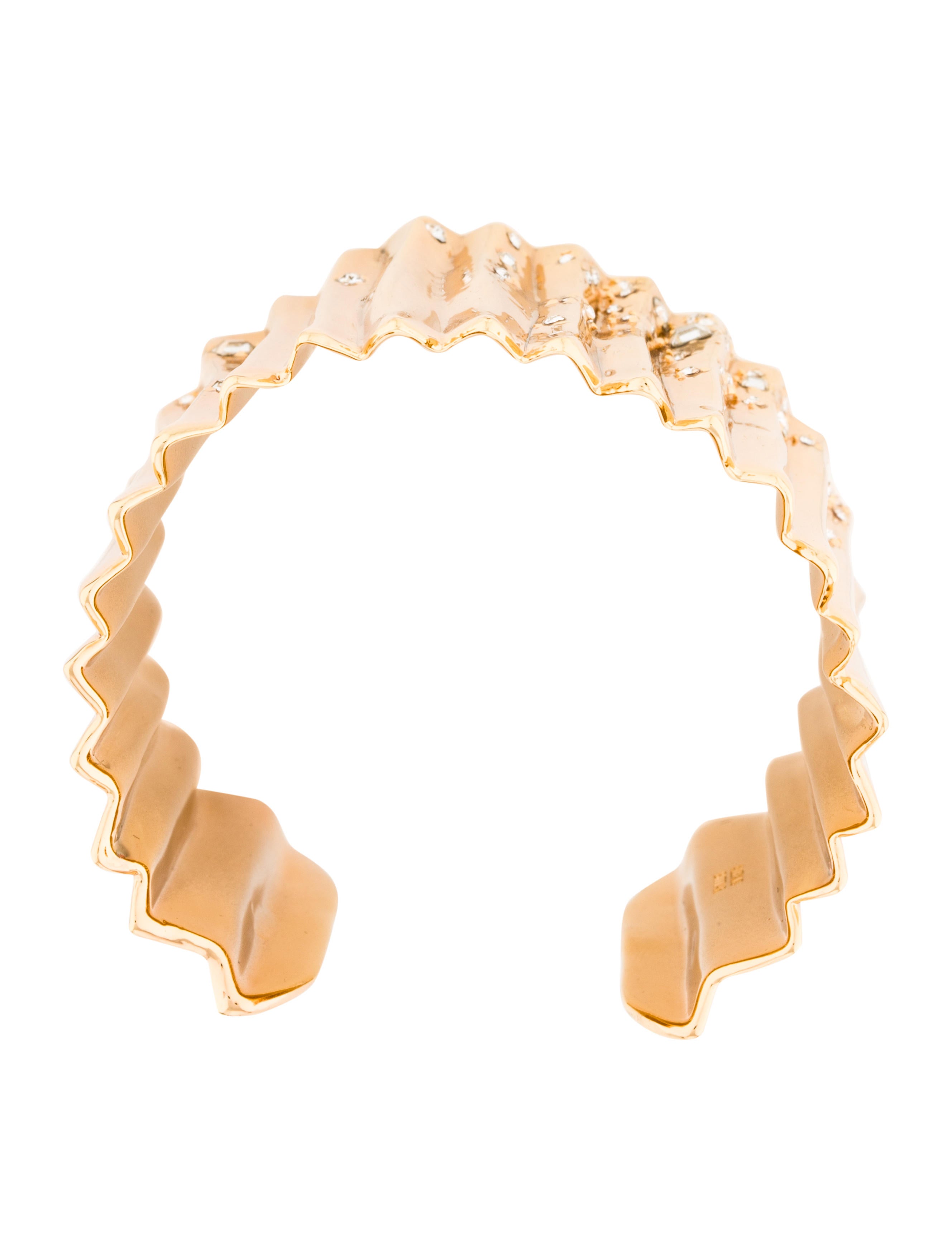 crystal pleated cuff