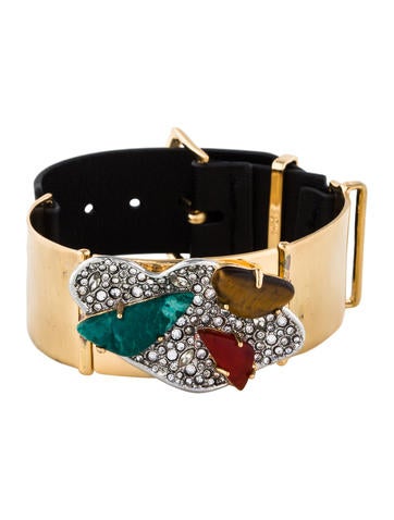 Alexis Bittar Roxbury Cluster Leather Bracelet