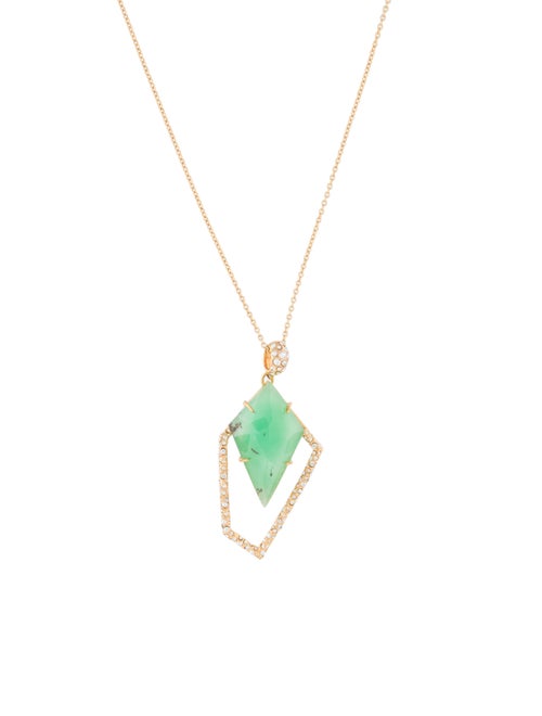Alexis Bittar Chrysoprase New Wave Kite Necklace G