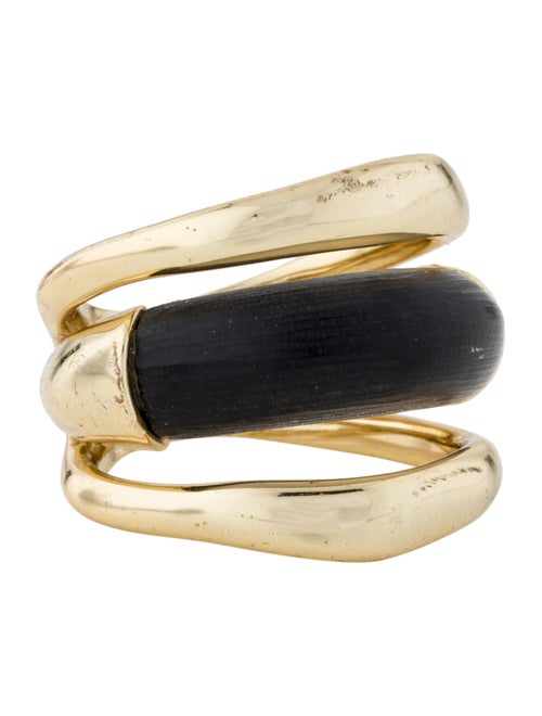Alexis Bittar Lucite Stack Cocktail Ring Gold