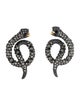 Alexis Bittar Crystal Coiled Snake Stud Earrings
