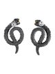 Alexis Bittar Crystal Coiled Snake Stud Earrings