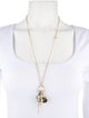 Alexis Bittar Lucite & Crystal Multi Charm Pendant Necklace