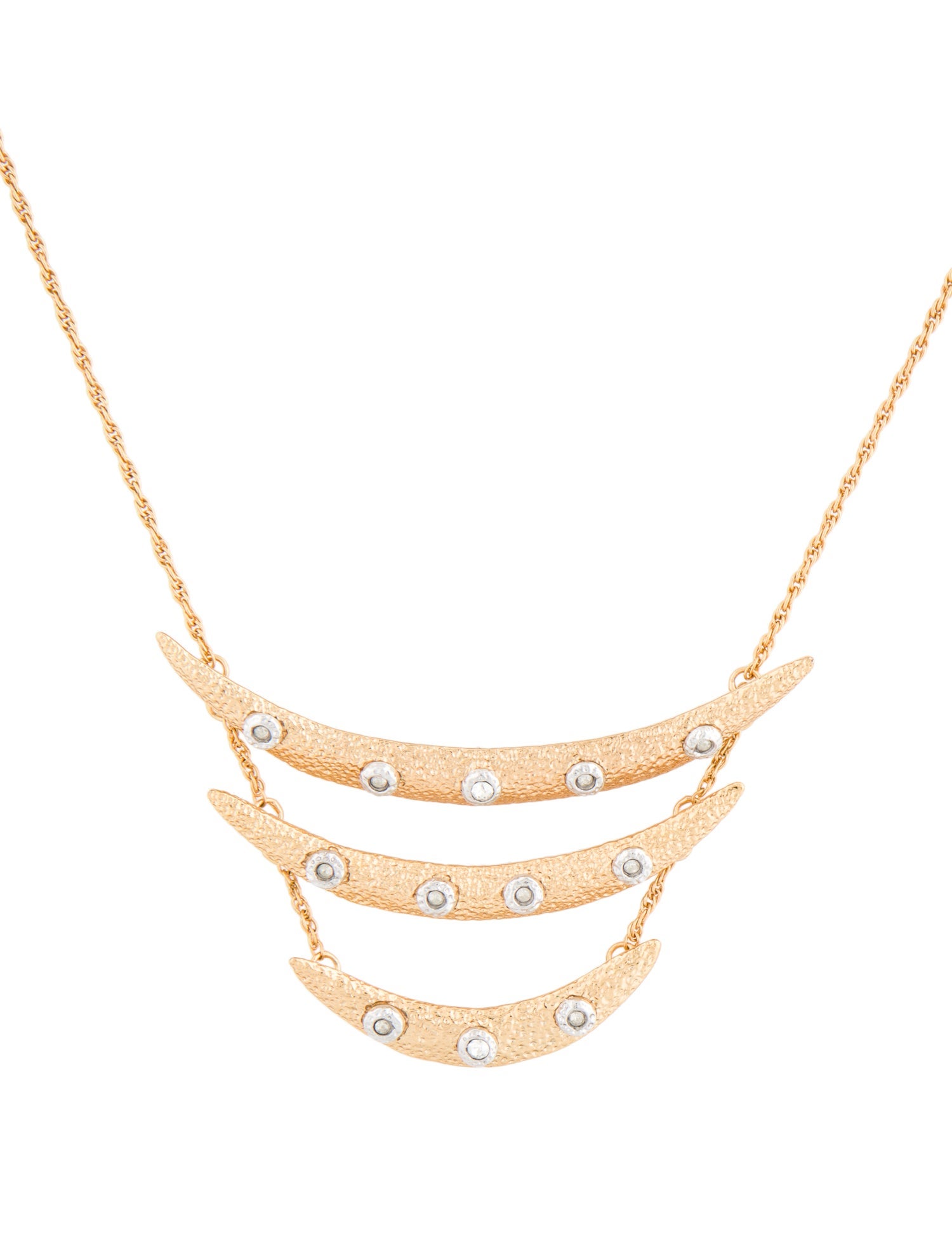 Alexis Bittar Crystal Crescent Pendant Necklace