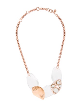 Alexis Bittar Mother of Pearl Liquid Pebble Collar Necklace
