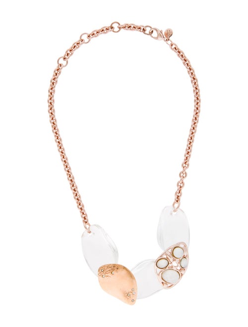 Alexis Bittar Mother of Pearl Liquid Pebble Collar Necklace