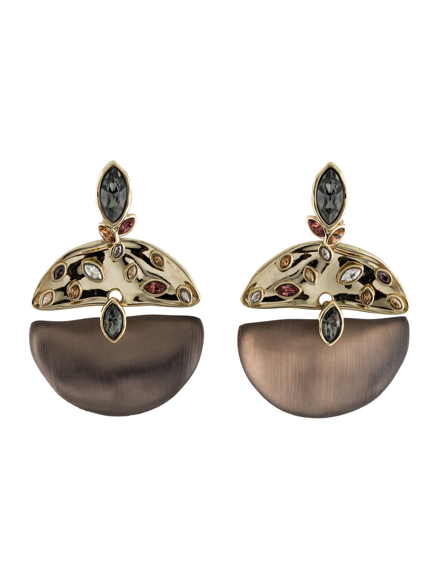 Alexis Bittar Navette Crystal Drop Earrings