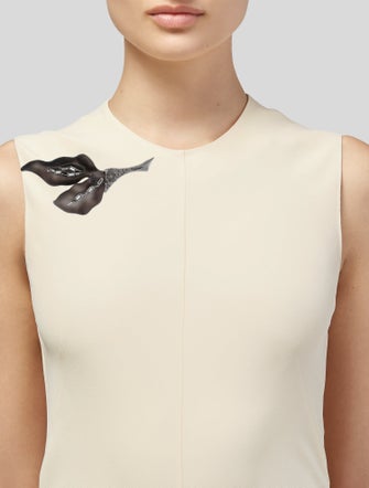 Alexis Bittar Crystal & Lucite Floral Brooch Pin