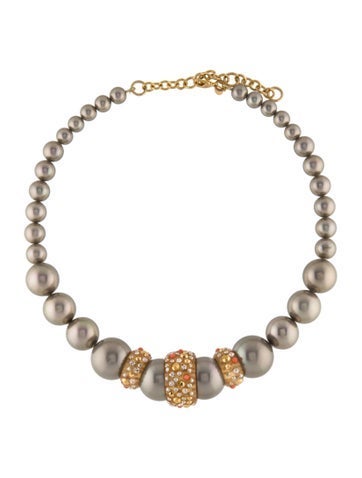 Alexis Bittar Bead Strand Faux Pearl, Crystal & Lucite Necklace