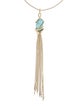 Alexis Bittar Orbiting Stone Tassel Pendant Necklace