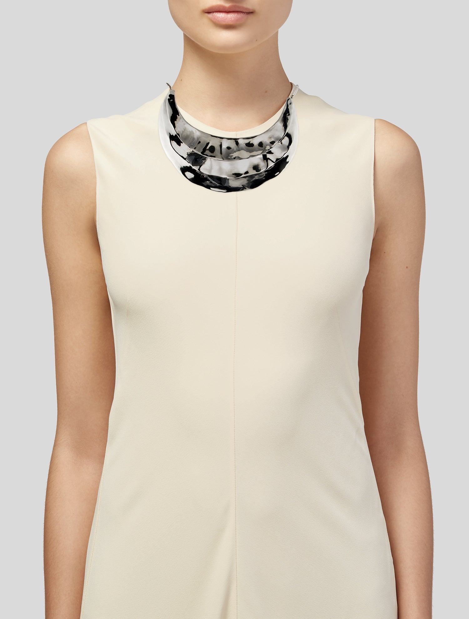 Alexis Bittar Crystal Molten Collar Necklace