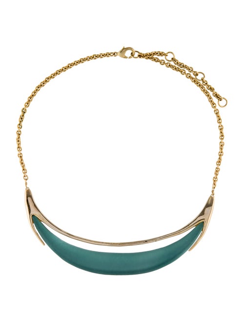 Alexis Bittar Lucite Crescent Collar Necklace