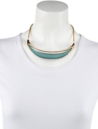 Alexis Bittar Lucite Crescent Collar Necklace