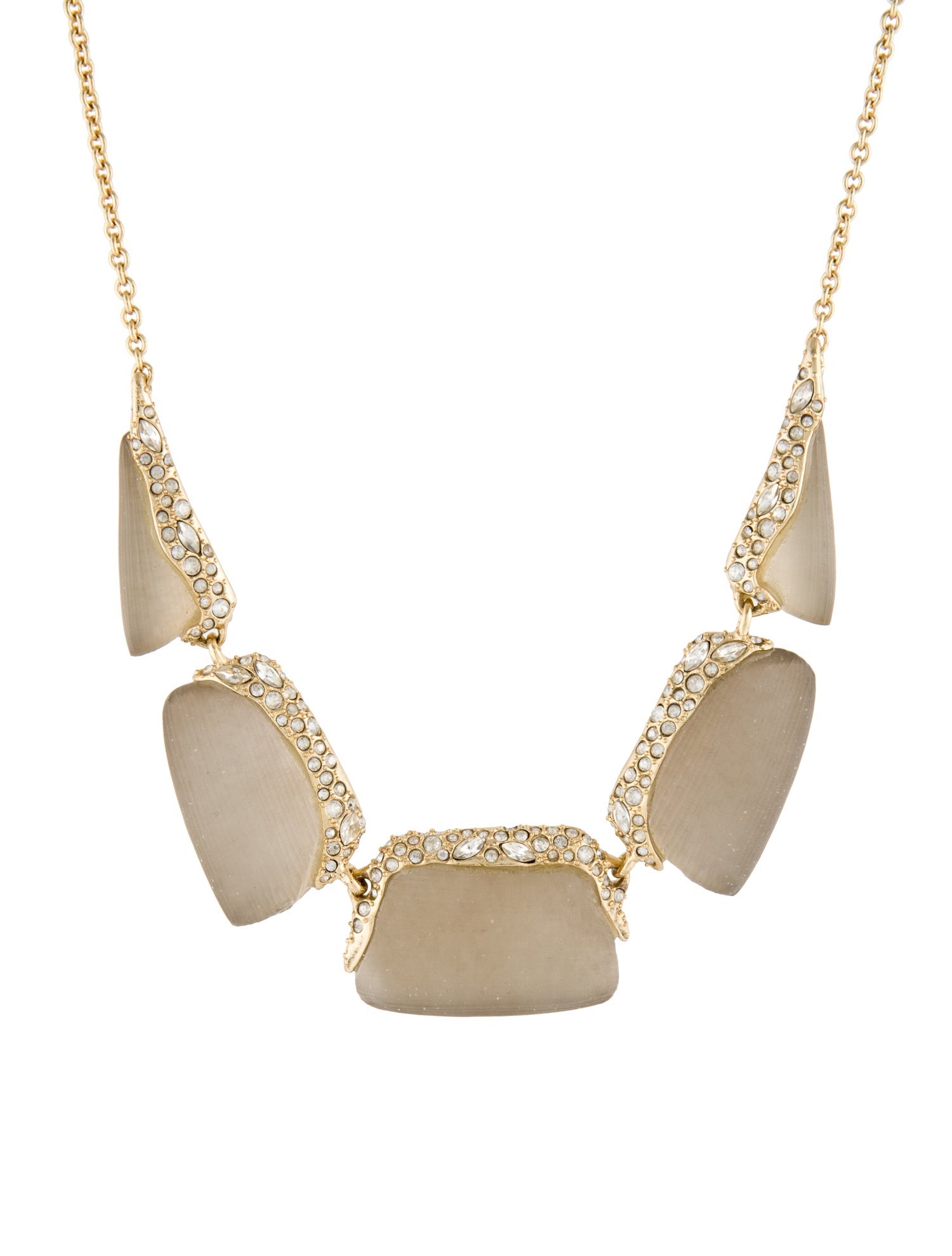 Alexis Bittar Crystal Encrusted Lucite Collar Necklace