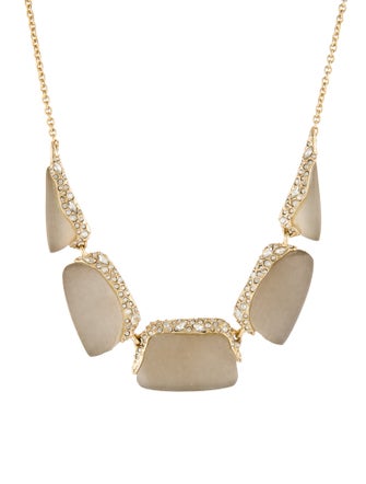 Alexis Bittar Crystal Encrusted Lucite Collar Necklace