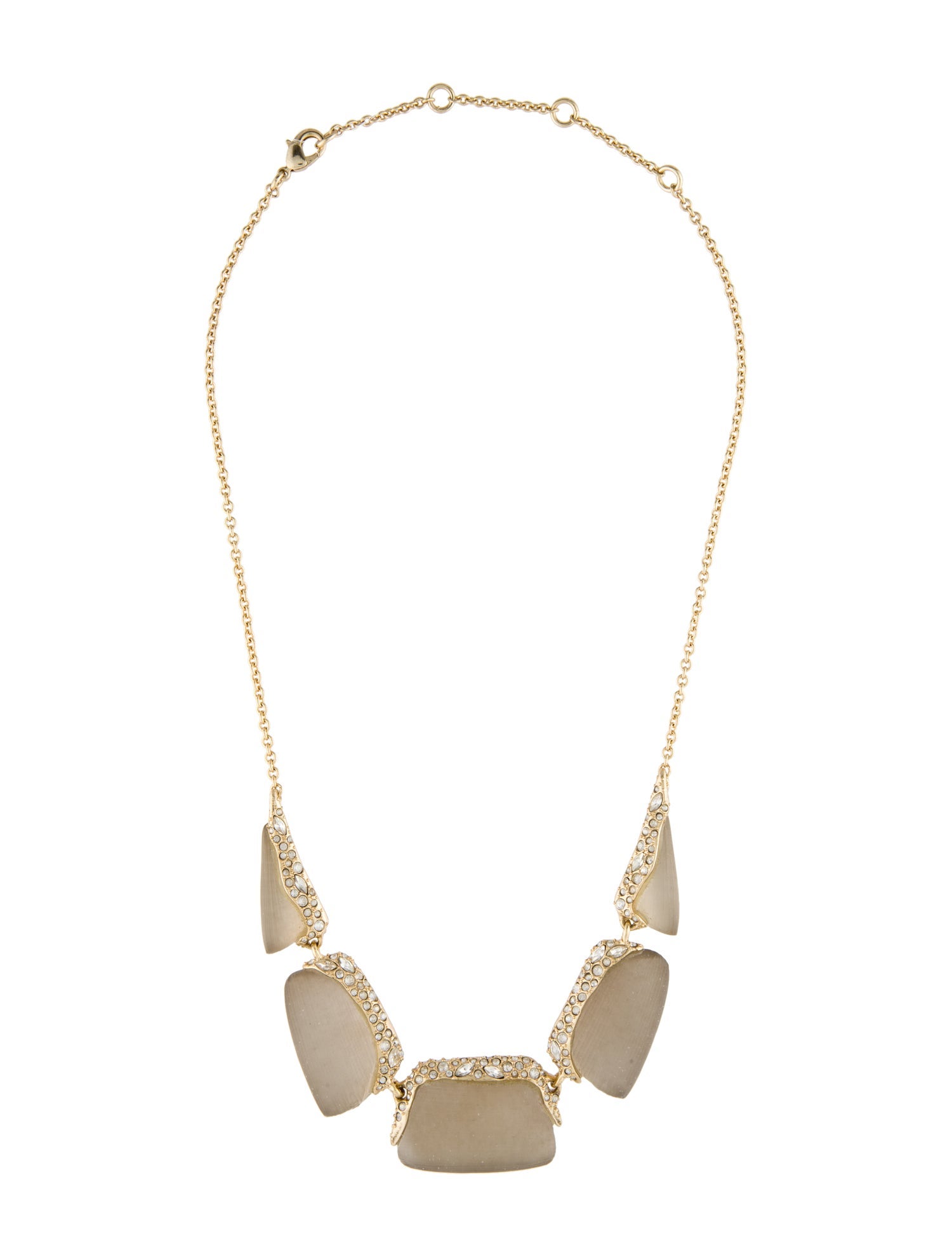 Alexis Bittar Crystal Encrusted Lucite Collar Necklace