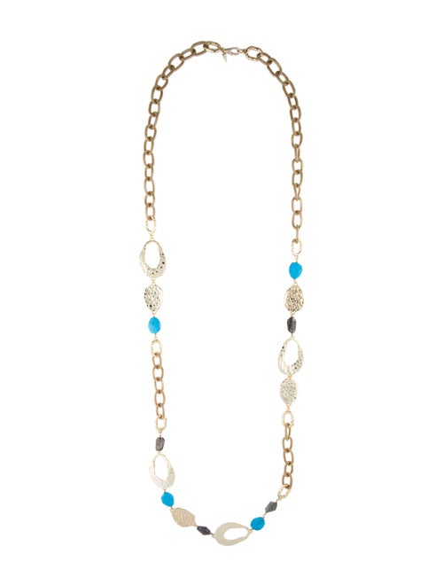 Alexis Bittar Mesh & Hammered Link Necklace