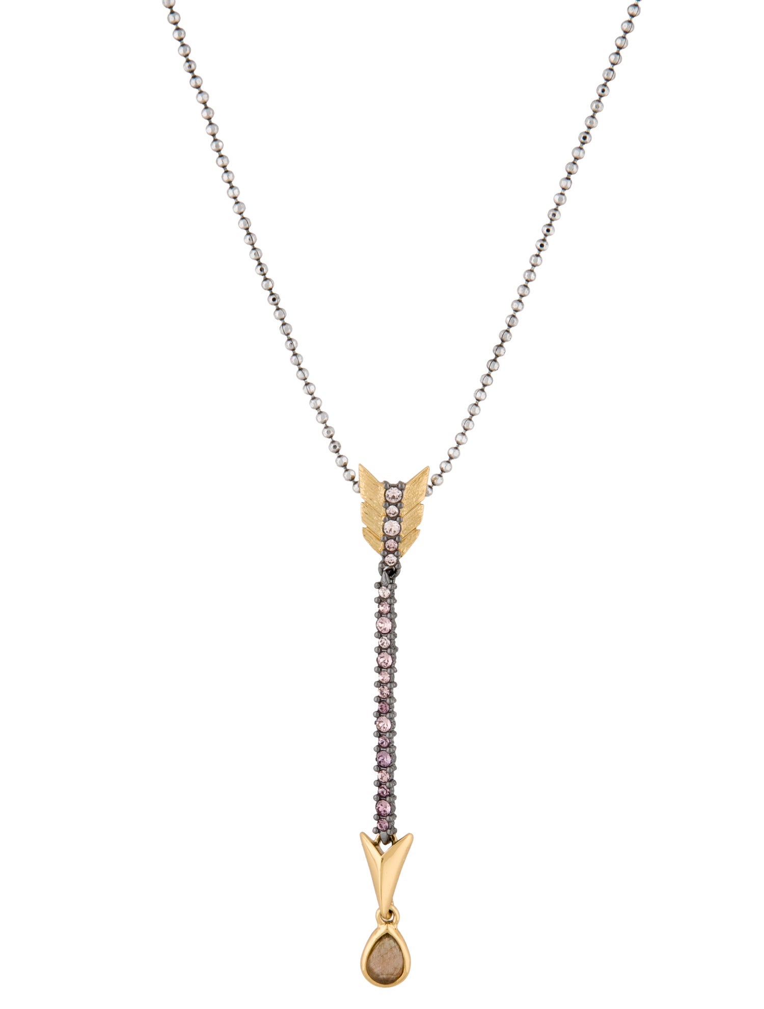 Alexis Bittar Crystal Arrow Pendant Necklace