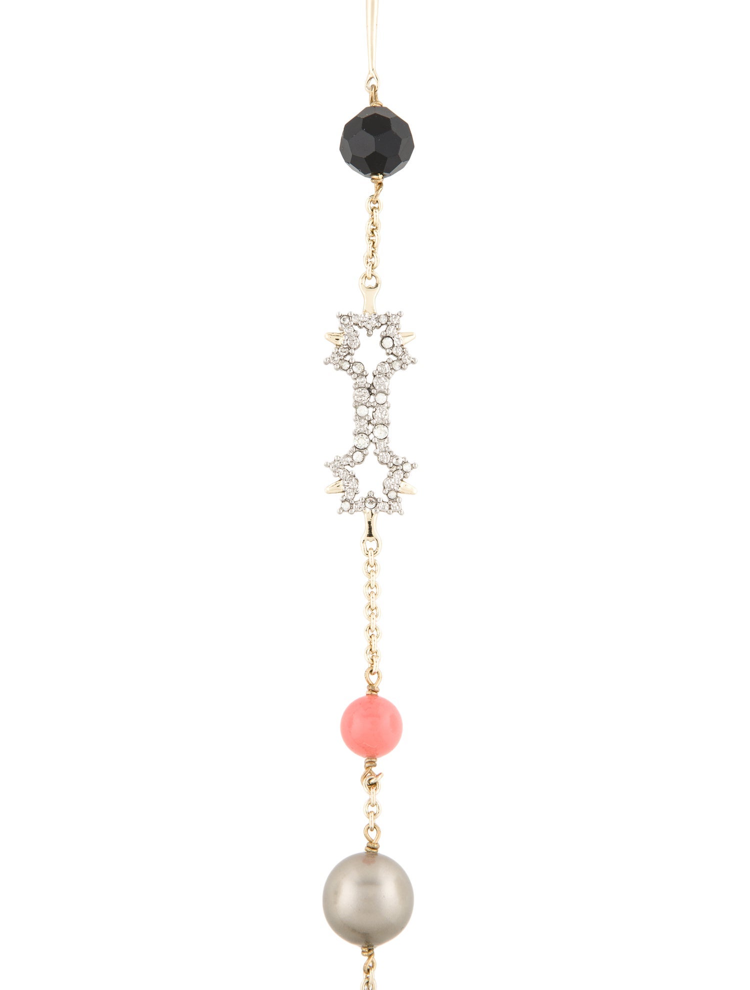 Alexis Bittar Crystal, Faux Pearl & Resin Station Necklace
