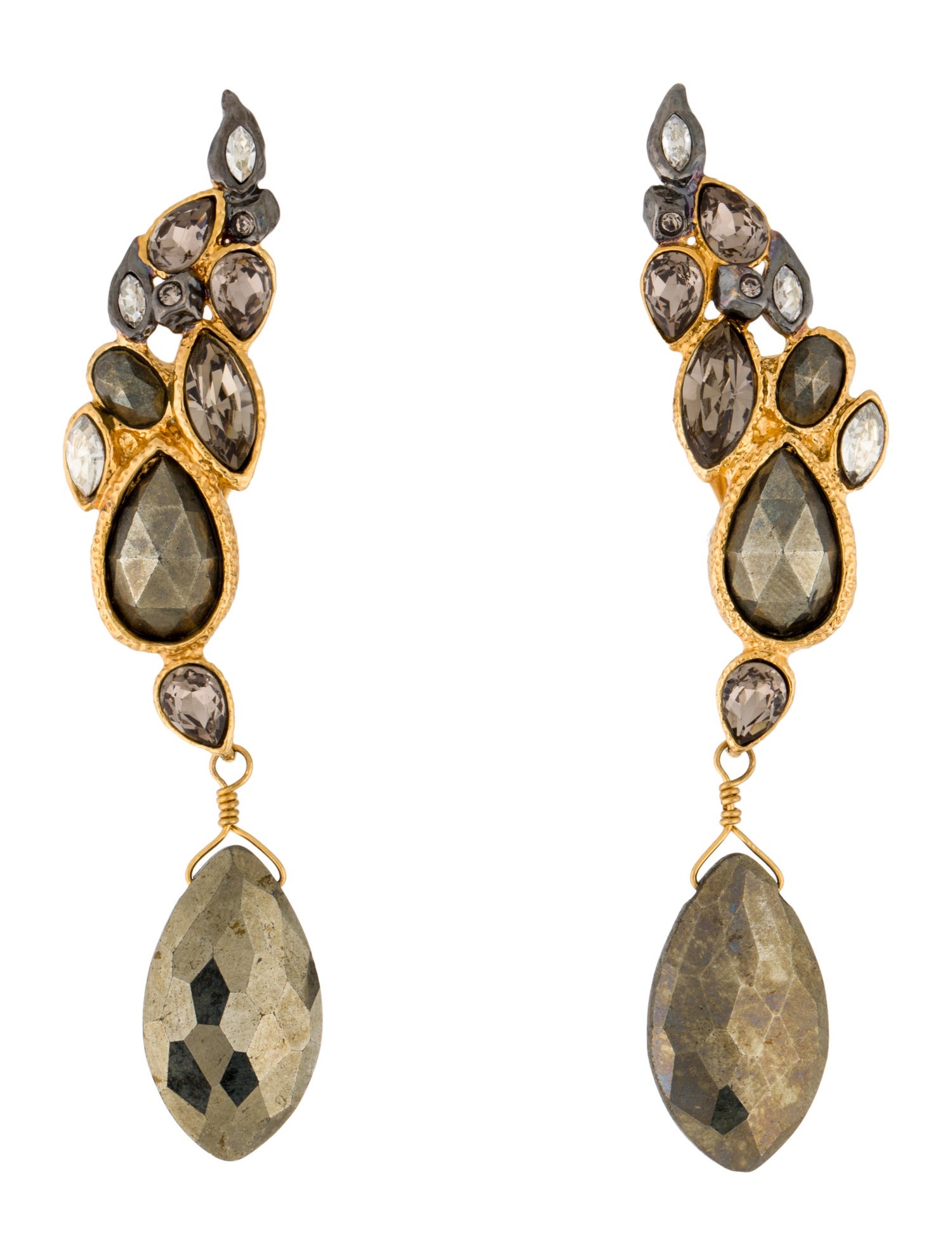 Roxanne Assoulin Crystal Drop Earrings - Gold-Tone Metal