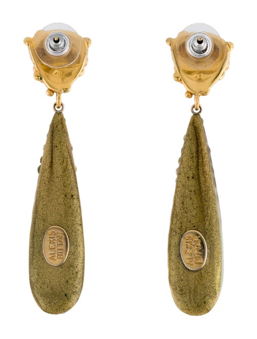 Alexis Bittar Lucite & Crystal Encrusted Drop Earrings