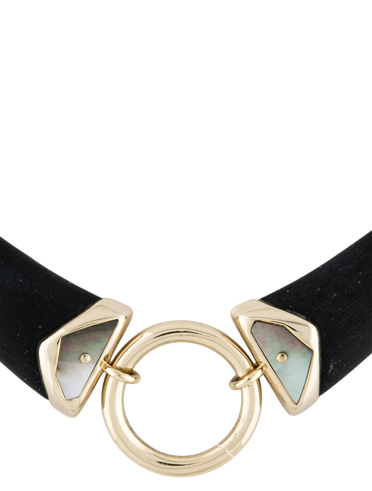 Alexis Bittar Lucite & Mother of Pearl Collar Necklace