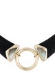 Alexis Bittar Lucite & Mother of Pearl Collar Necklace