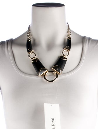 Alexis Bittar Lucite & Mother of Pearl Collar Necklace