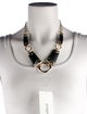 Alexis Bittar Lucite & Mother of Pearl Collar Necklace