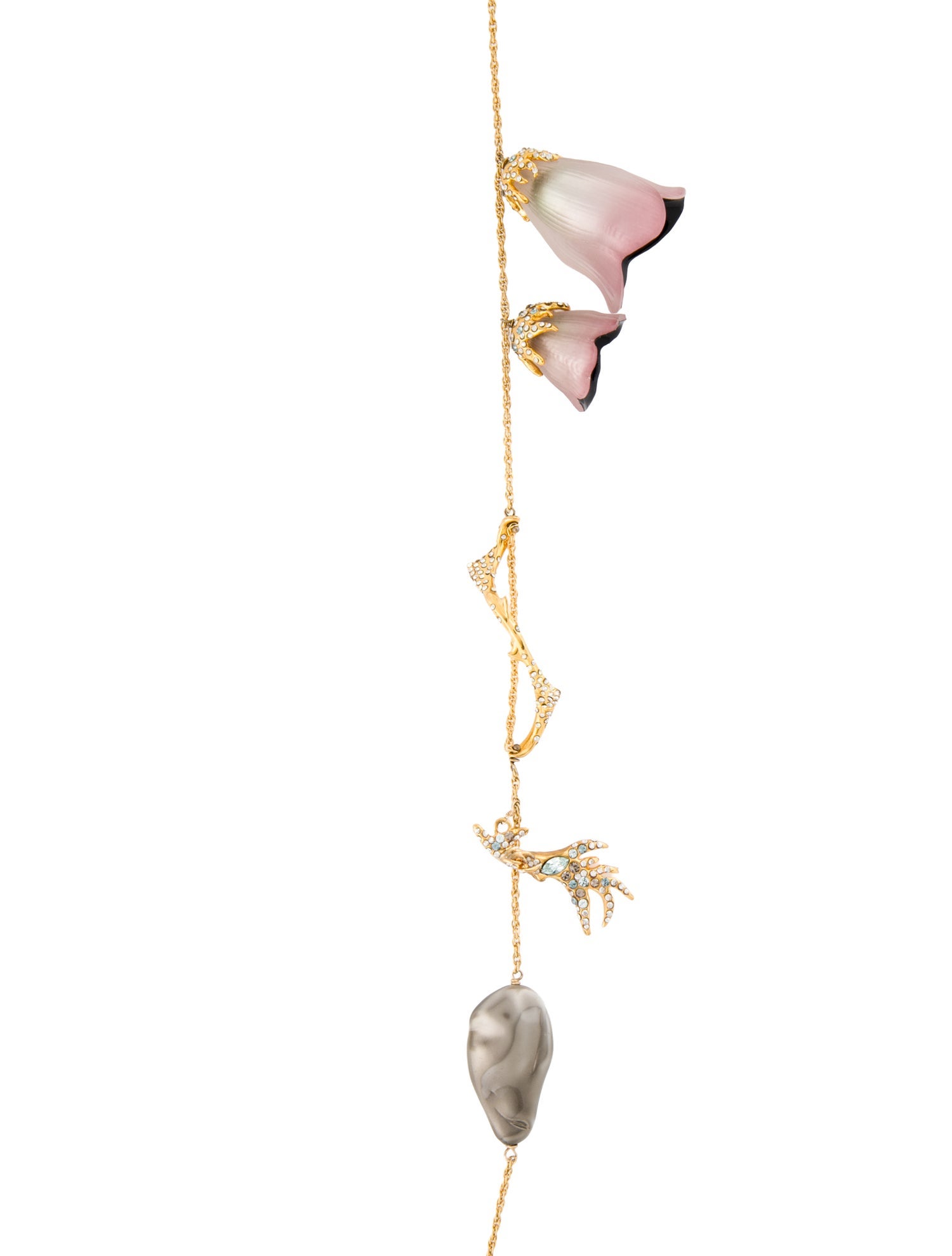 Alexis Bittar Faux Pearl & Crystal Botanical Station Necklace