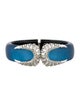 Alexis Bittar Lucite & Crystal Hinge Bangle Bracelet