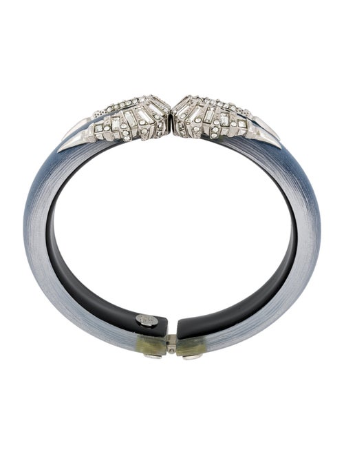 Alexis Bittar Lucite & Crystal Hinge Bangle Bracelet
