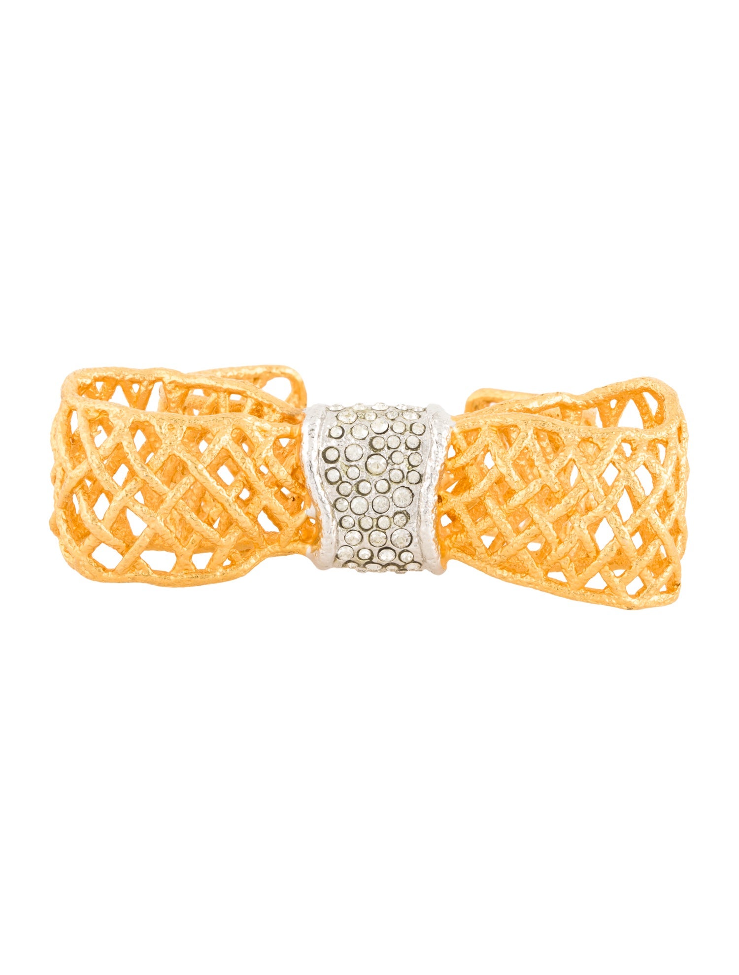 Alexis Bittar Crystal Bow Cuff Bracelet