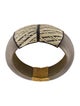 Alexis Bittar Wicker & Lucite Hinge Bangle