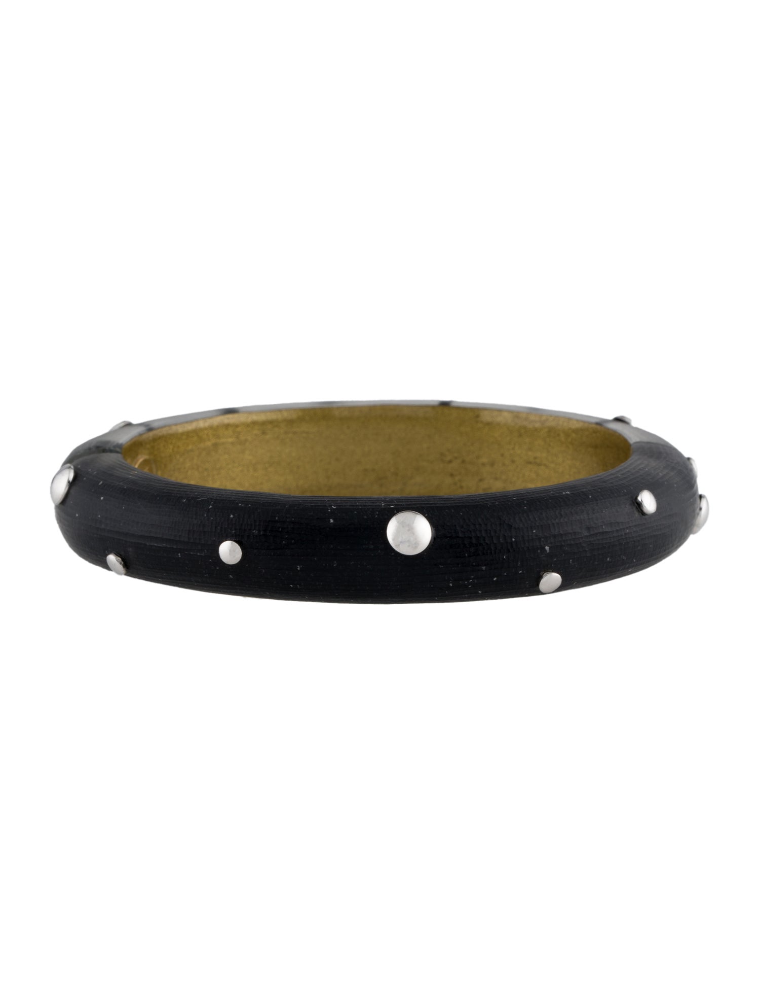 Alexis Bittar Lucite Studded Hinged Bangle Bracelet