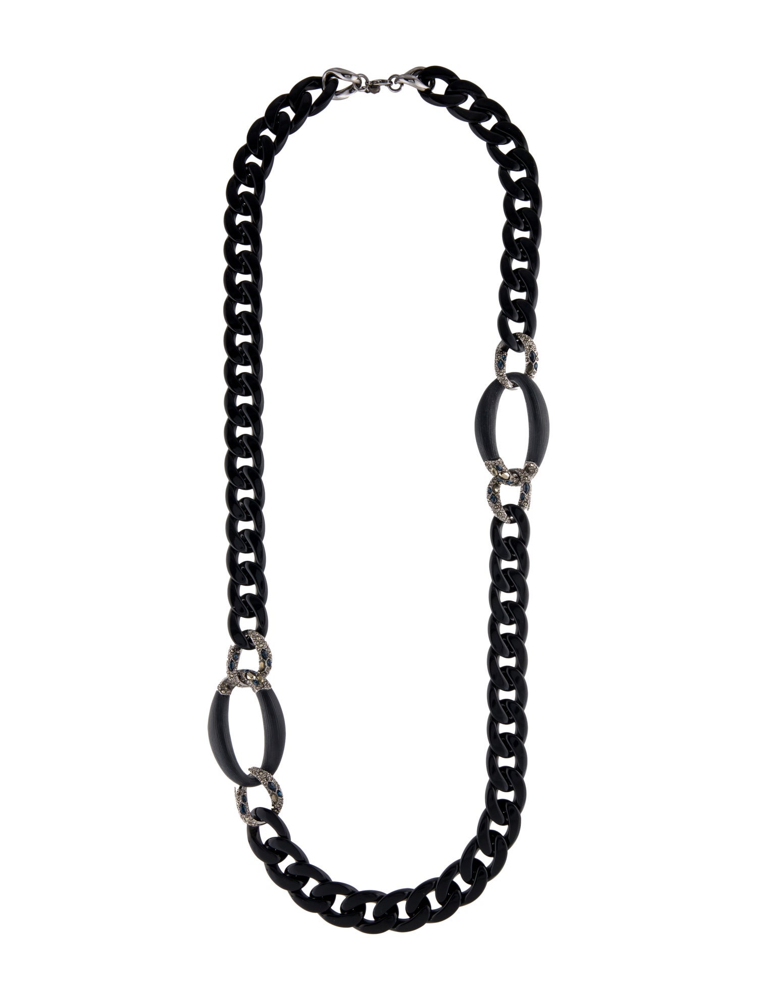 Alexis Bittar Lucite & Crystal Station Necklace