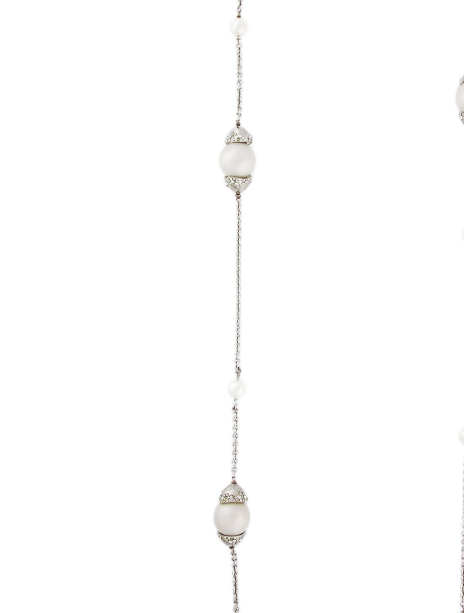 Alexis Bittar Crystal & Faux Pearl Station Necklace