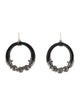 Alexis Bittar Lucite, Crystal & Faux Pearl Hoop Earrings