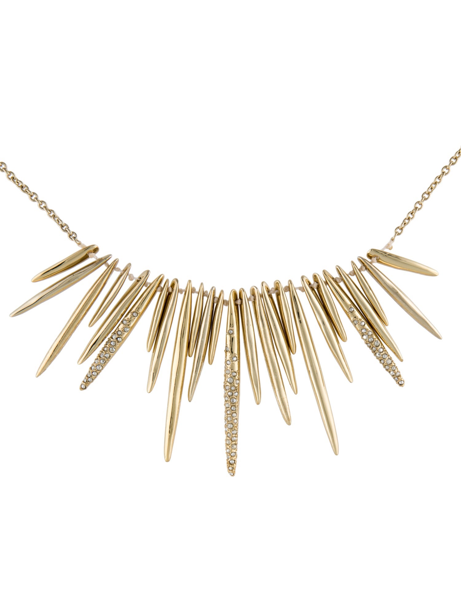 Alexis Bittar Crystal Encrusted Miss Havisham Spike Collar Necklace