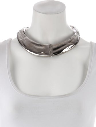 Alexis Bittar Crystal Encrusted Molten Choker Necklace