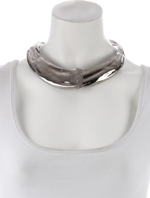 Alexis Bittar Crystal Encrusted Molten Choker Necklace
