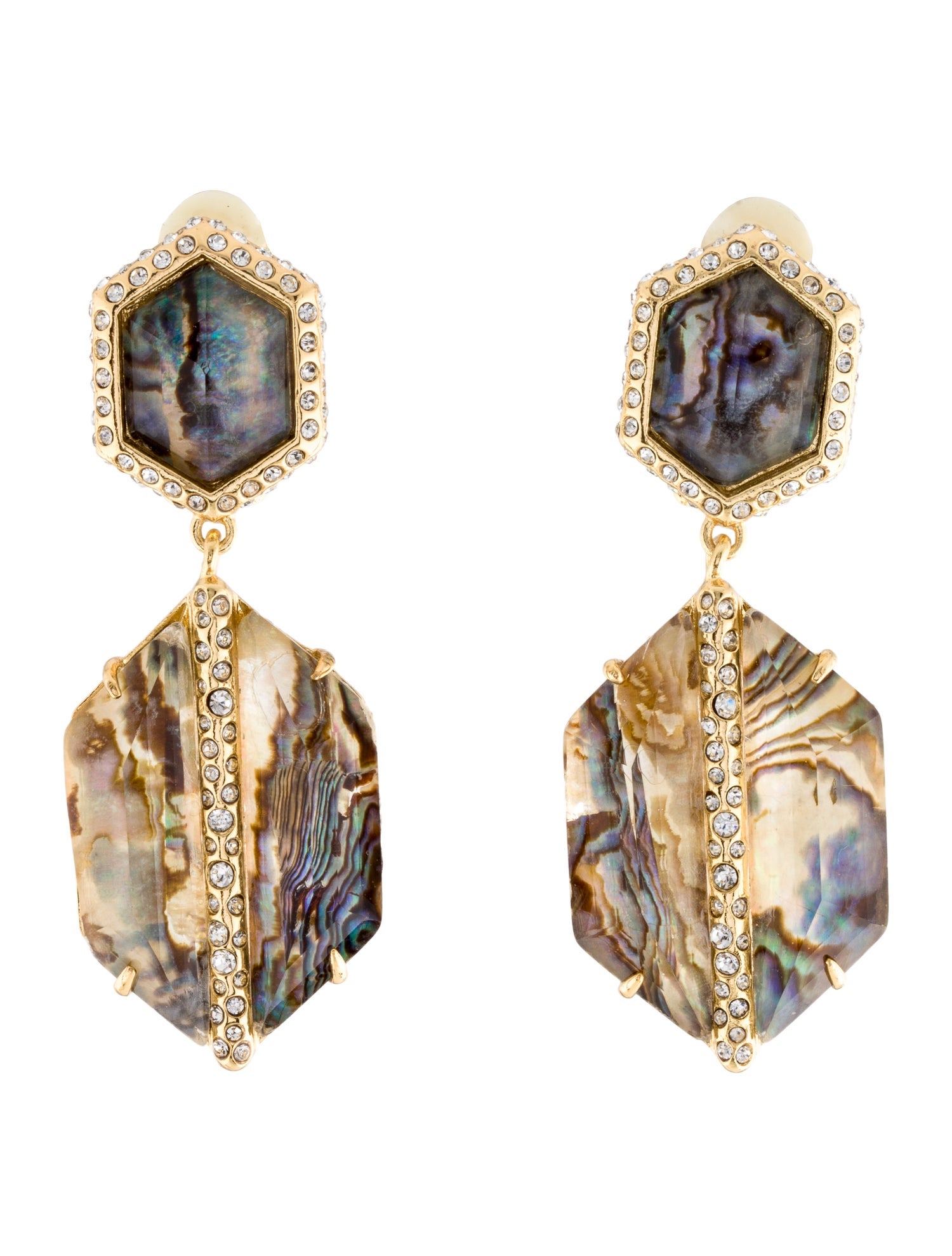 Atelier Swarovski Jason Wu Mosaic Drop Earrings - Gold-Tone