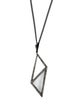 Alexis Bittar Crystal & Lucite Iridescent Abstract Long Pendant Necklace