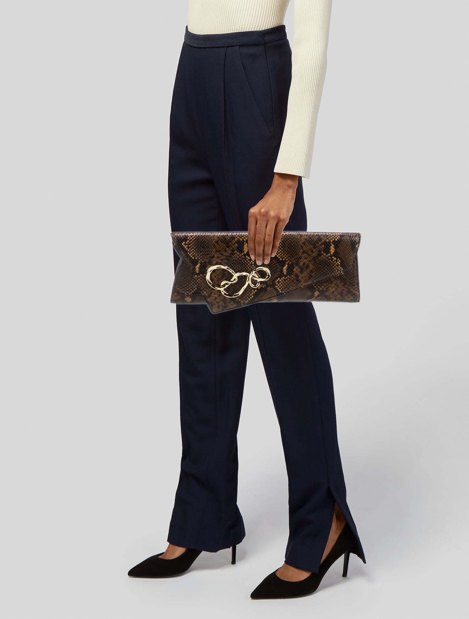 Alexis Bittar Embossed Leather Clutch w/ Tags