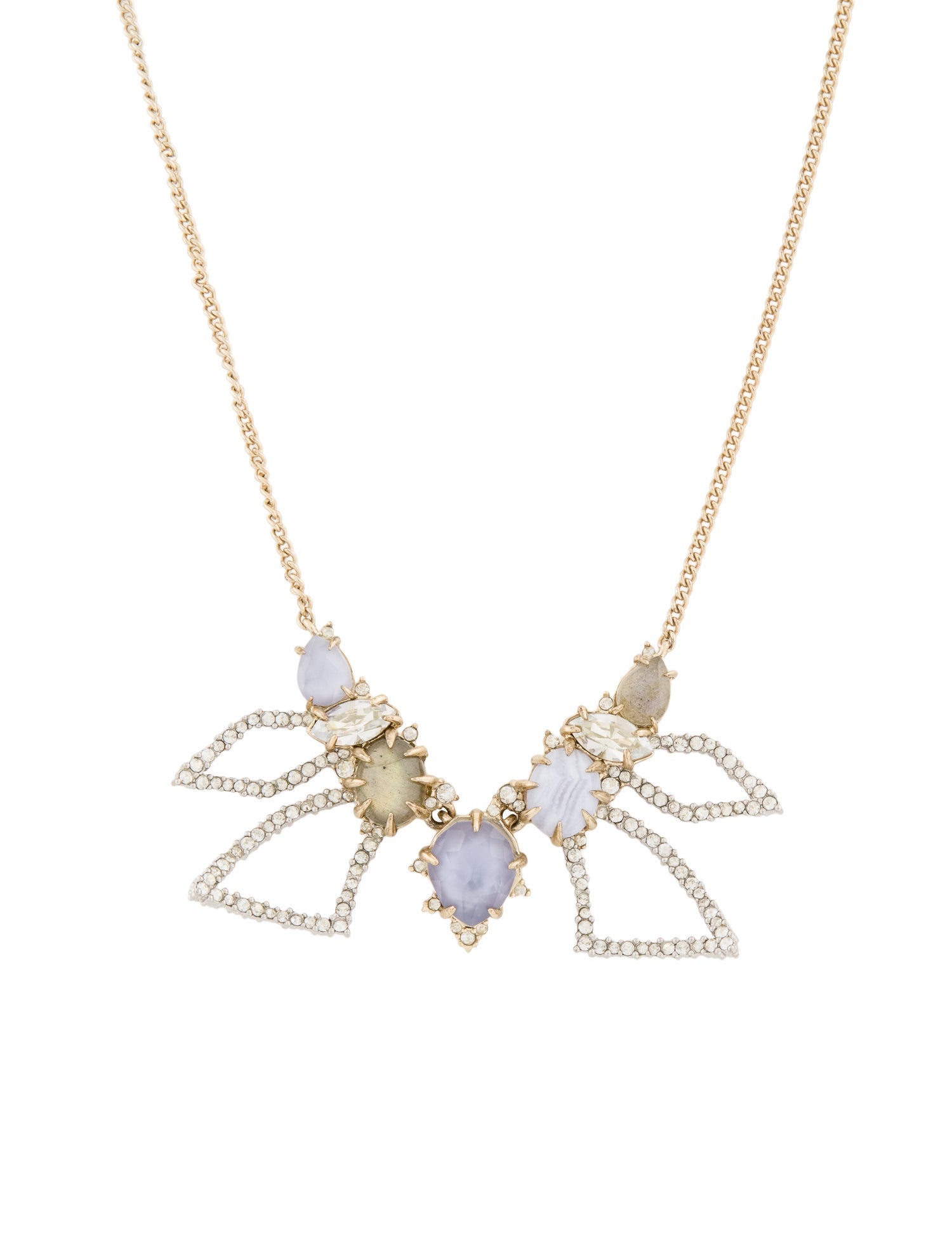 Alexis Bittar Crystal Segmented Pendant Necklace