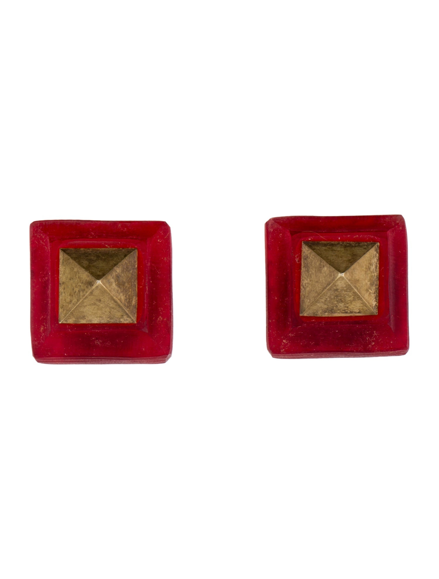 Alexis Bittar Lucite Studded Clip-On Earrings