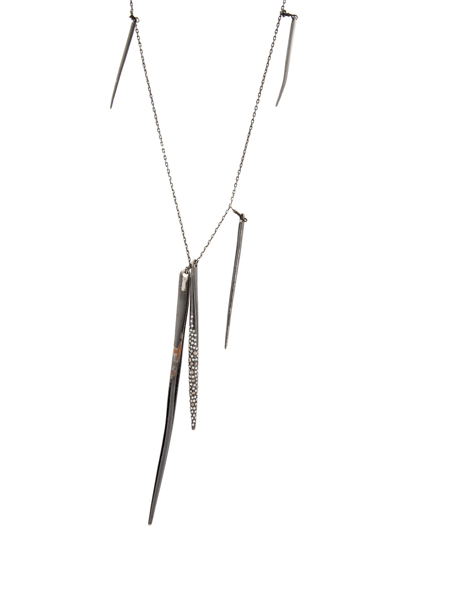 Alexis Bittar Crystal Encrusted Long Spear Necklace