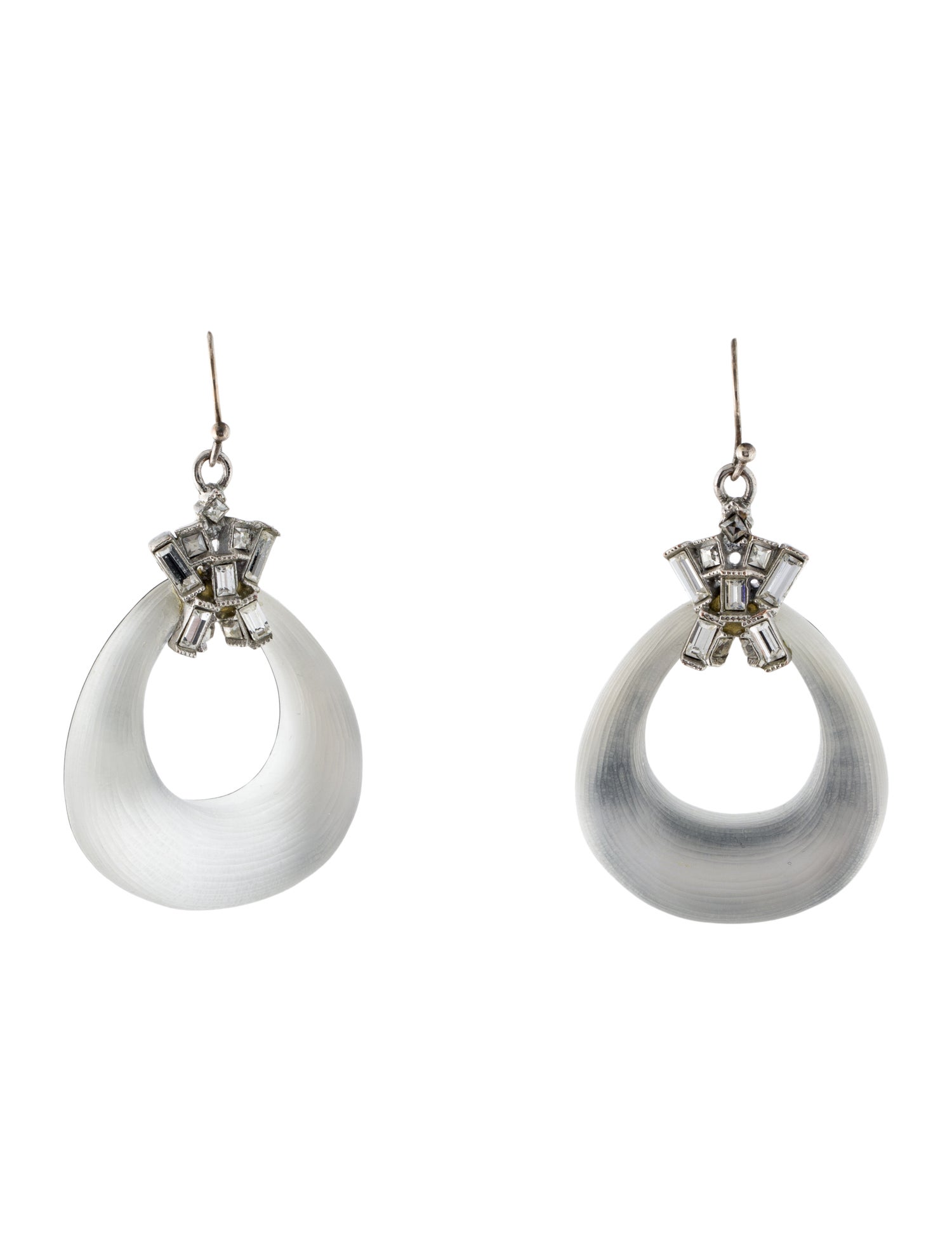 Alexis Bittar Encrusted Crystal & Lucite Drop Earrings