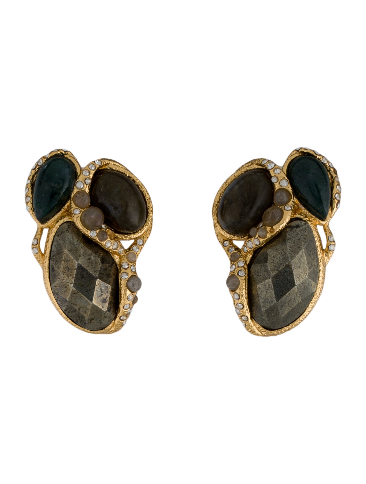 Alexis Bittar Pebble Cluster Clip-On Earrings
